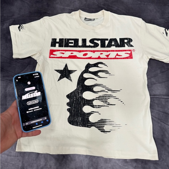 Authentic Hellstar T Shirt with NFC tag